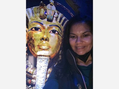 Learning about King Tut at an immersive exhibition on South Street